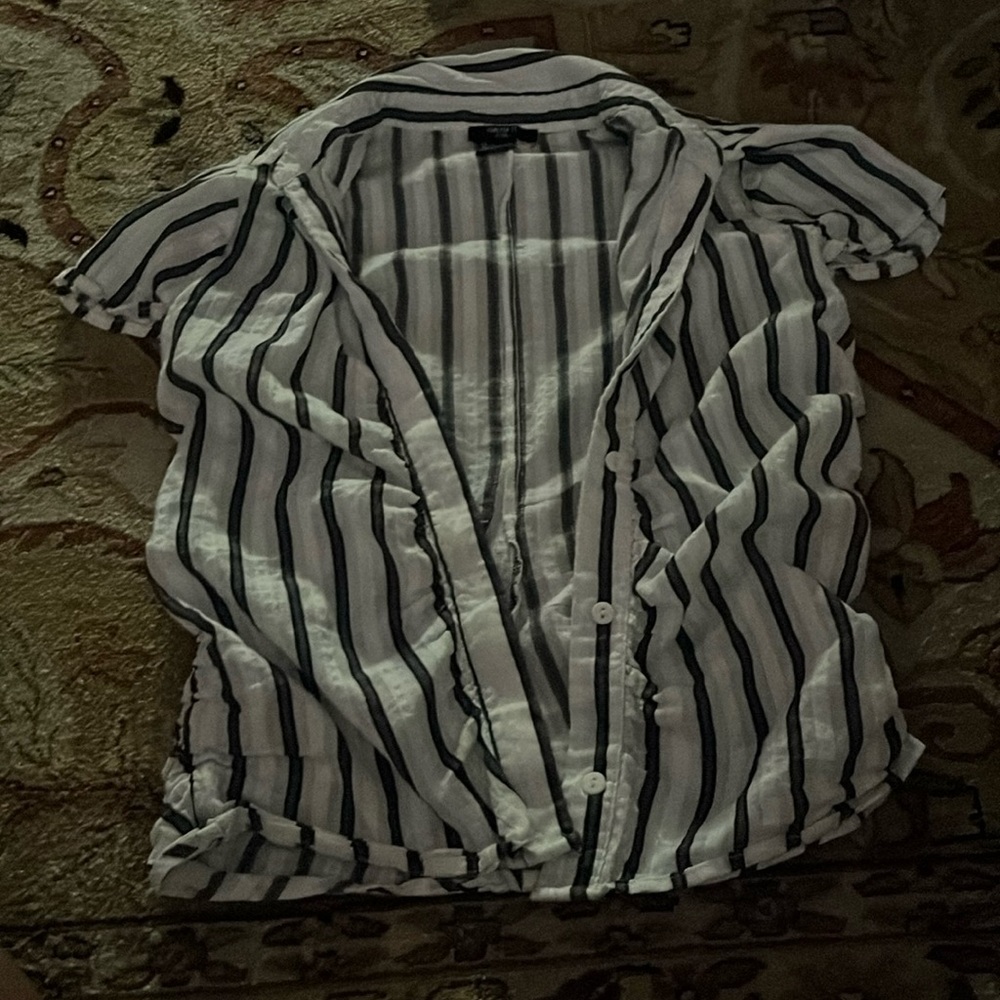 Forever 21 stripped button up